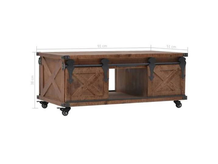 Table basse vintage scandinave - CHEZ - modèle 663 Table basse - Bois de sapin massif 91x51x38cm Marron @4663640 1730clm70e