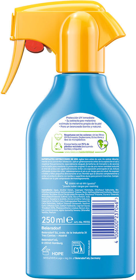 Nivea Sun Protege & Broncea spray loción solar SPF30 250 ml