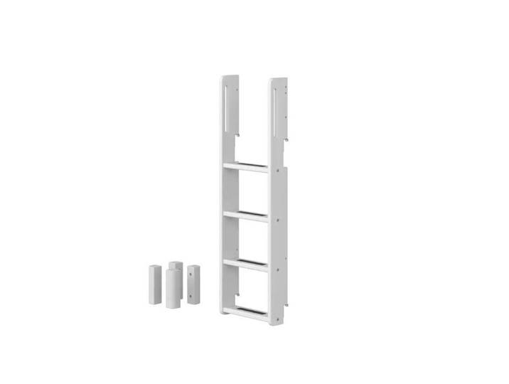 WHITE Kit pieces medianes et echelle droite pour lit superpose Blanc