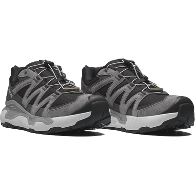 Sneaker SALOMON "XC ROAM LEATHER", Herren, Gr. 47, grau (schwarz, castlerock, lunar rock), Leder, Textil, Schuhe Sneaker