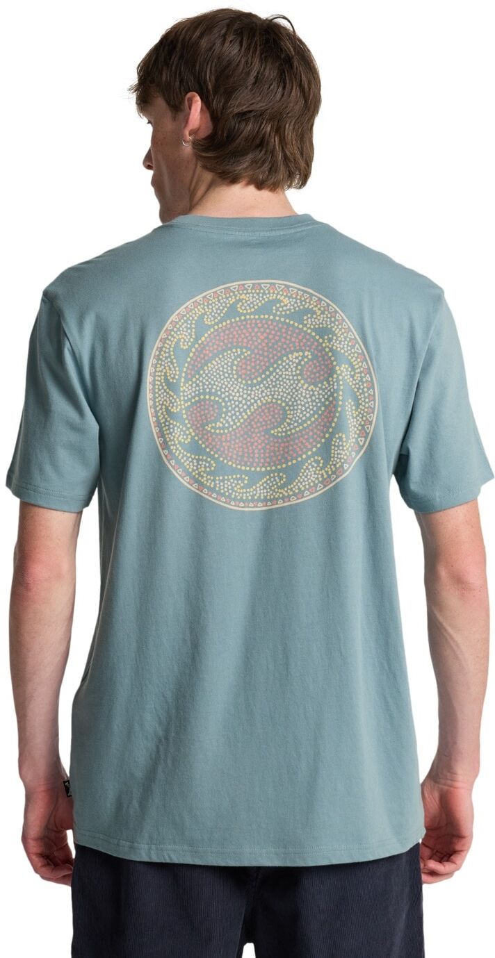 T-Shirt BILLABONG "Crayon Wave", Herren, Gr. S, blau, Obermaterial: 100% Baumwolle., Shirts T-Shirt blau S