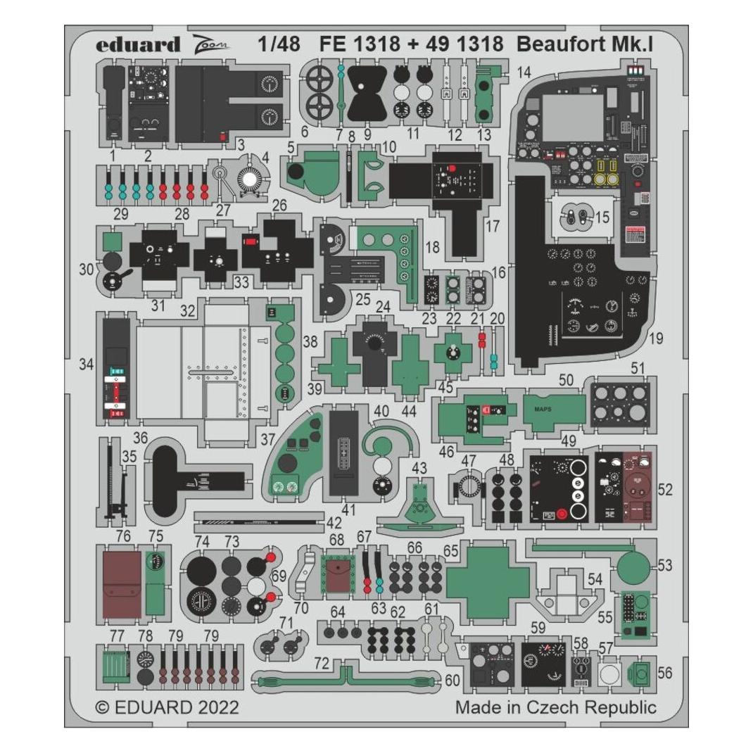 Eduard Beaufort Mk.I for ICM (FE1318)