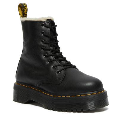 Winterboots DR. MARTENS "Jadon FL", Damen, Gr. 37, Warmfutter, schwarz, Leder, unifarben, Schuhe Winterboots, Plateauboots, Chunky Boot mit Warmfutter