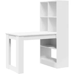 vidaXL Schreibtisch mit Regal Weiß 122 x 67 x 145 cm Holzwerkstoff