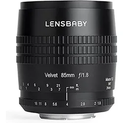 Lensbaby Velvet 85mm f/1.8 Nikon F (Nikon F, APS-C / DX, Vollformat), Objektiv, Schwarz
