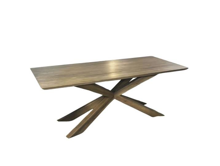 Table à manger moderne 180 cm en chêne pied mikado