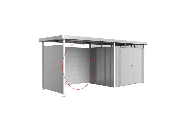 Biohort Rückwand, Silberfarben, Metall, 266x181x4 cm, Schlafzimmer, Kleiderschränke, Schrankzubehör