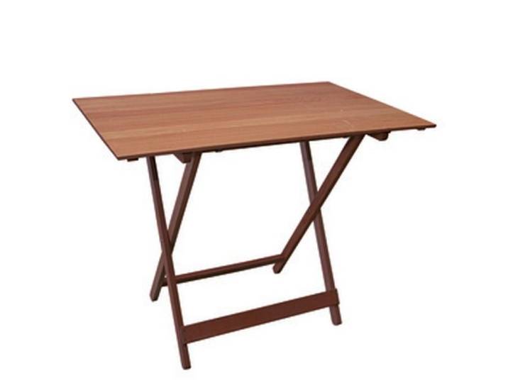 Table pliante pliante en bois de hêtre noyer 60X77