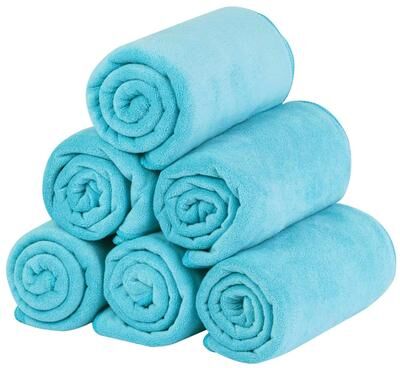 JML 6-pack Cabana Striped Bath Towel Absorbent Beach Towel