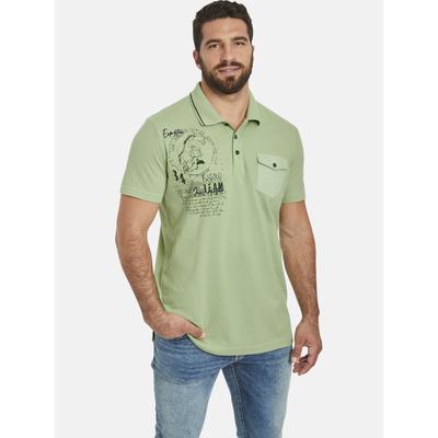 Poloshirt JAN VANDERSTORM "Poloshirt FJODOR", Herren, Gr. XXL, grün (hellgrün), Obermaterial: 100% Baumwolle CO., Shirts