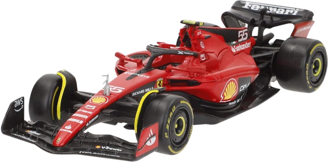 Burago Ferrari F1 Racing SF23 (#55 Carlos Sainz) Metal 1:43 .