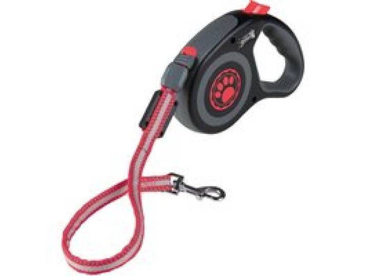 ZOOFARI® Laisse enrouleur à LED (petit, rose)