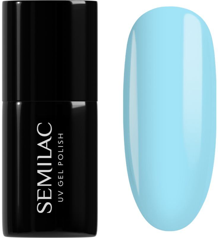 Semilac UV Hybrid One Touch Pastels gel nail polish shade 974 Bubbly Blue 7 ml