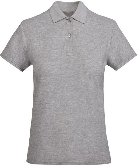 Polo ajusté personnalisé en coton bio certifié OCS Prince Woman XXL Gris Chiné
