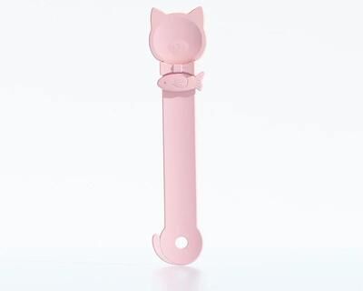 Inspired Living Cat Treat Squeeze Spoon Mess Free Cat Treat Spoon & Pet Feeding Tool For Easy Bonding pink