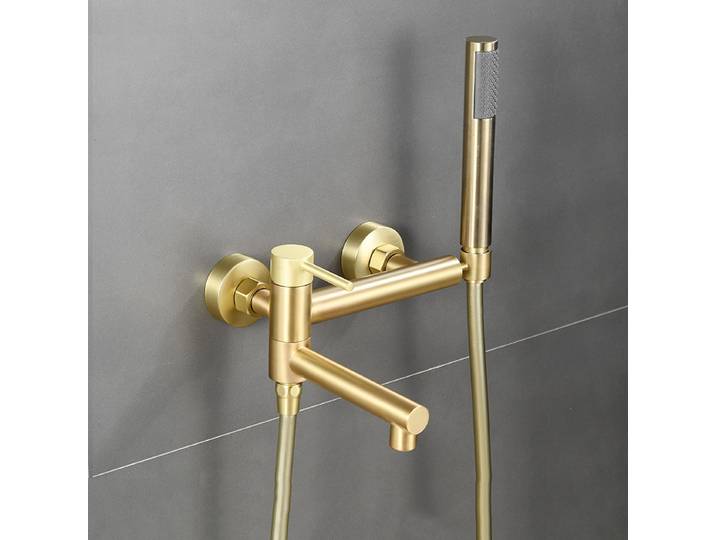 Ensemble de douche de salle de bains en laiton, robinet de baignoire, ensemble de pomme de douche à main, robinet de douche multifonctionnel Simple, robinet mixte chaud et froid