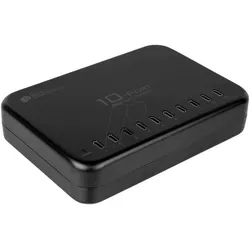 Good Connections GC USB-Desktop-Schnellladestation 200W, 10-Port (10x USB-C™), schwarz (200 W, 10 Ports), USB Ladegerät, Schwarz