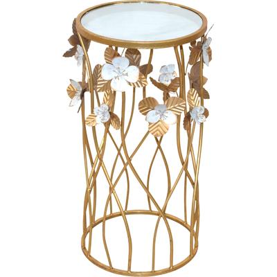 Beistelltisch INOSIGN, gold (goldfarben, goldfarben, spiegelglas, 60), B:30cm H:60cm T:30cm, Tische, Beistelltisch