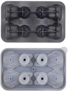 Inspired Finds 3D Cat Ice Block Mold Flexible BPA Free Silicone Ice Mold For Drinks & Cocktails black