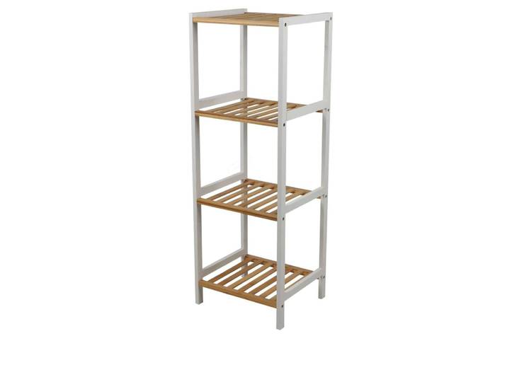 Etagère de salle de bain 4 niveaux blanc
