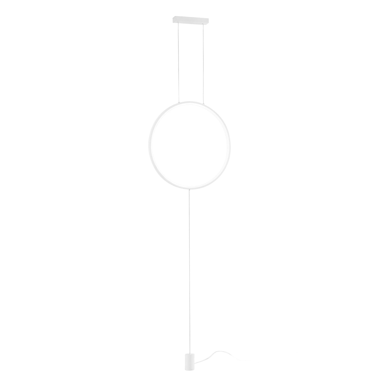 home24 Staande LED-lamp Portal wit, Ø 50 cm