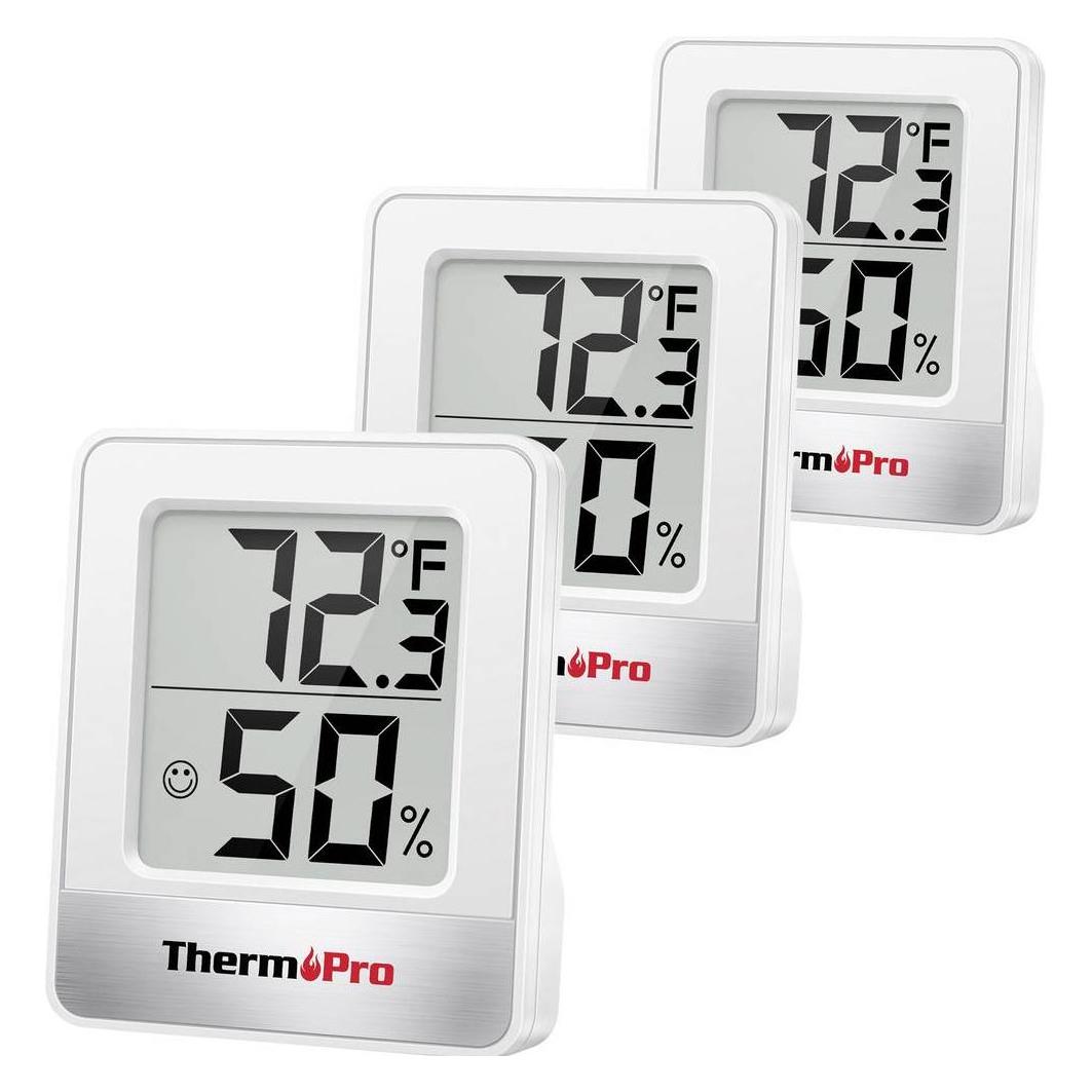 ThermoPro Digital-Hygro/Thermometer, 3er Pack (TP49W-3)