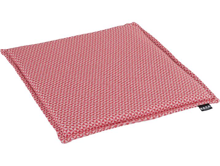 Sitzkissen H.O.C.K. Pepe , rot (berry, rot, gemustert), B:35cm H:2cm L:35cm, Polyacryl, Dekokissen_Sitzkissen_Kissenhüllen, Sitzkissen, Outdoor geeignet