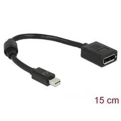 Delock Adapter mini Displayport 1.2 Stecker > Displayport Buchse 8K schwarz