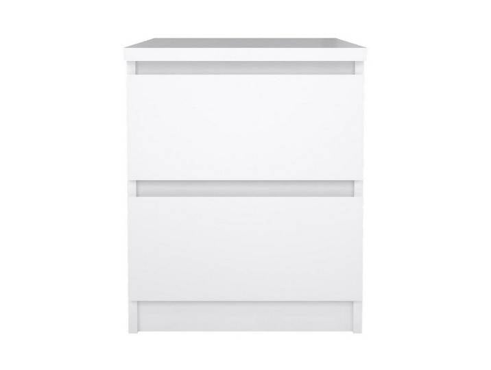 ebuy24 Nachttisch Nada Nachttisch 2 Schubladen weiss hochglanz.