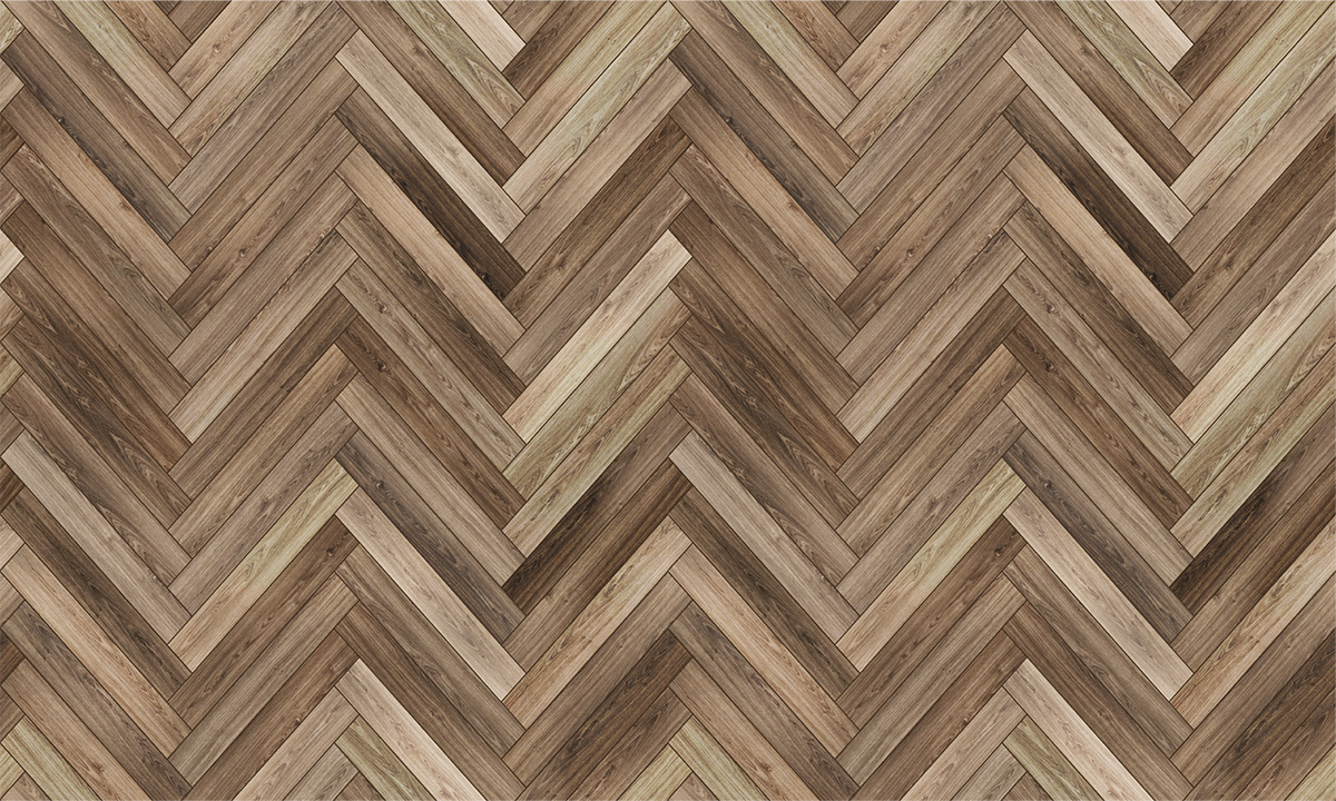 Ambiance-sticker Adhésif sol imitation parquet chevrons bois foncé anti-dérapant