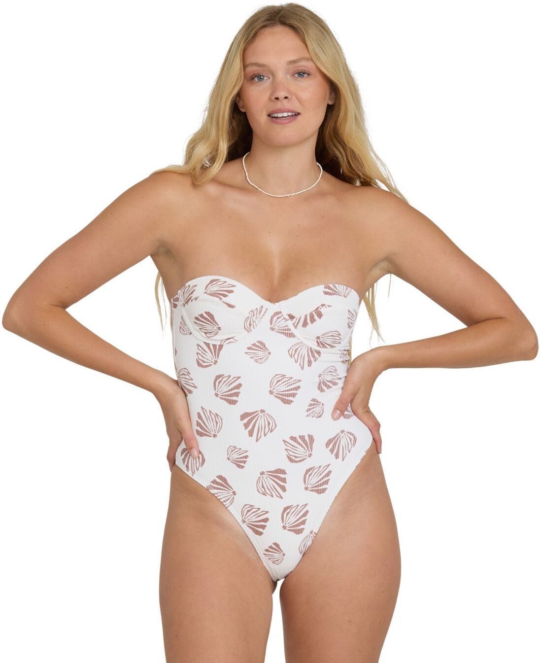 Badeanzug BILLABONG "Sandy Shells Hailey One-Piece", Damen, Gr. S, weiss (weiß), Obermaterial: 83% Nylon, 17% Elasthan., Badeanzüge Badeanzug weiß S