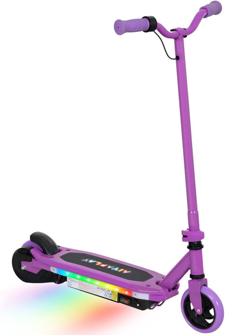 Latitude Run AIYAPLAY Electric Scooter for Ages 6 to 14 Years, with Colourful Lights Purple
