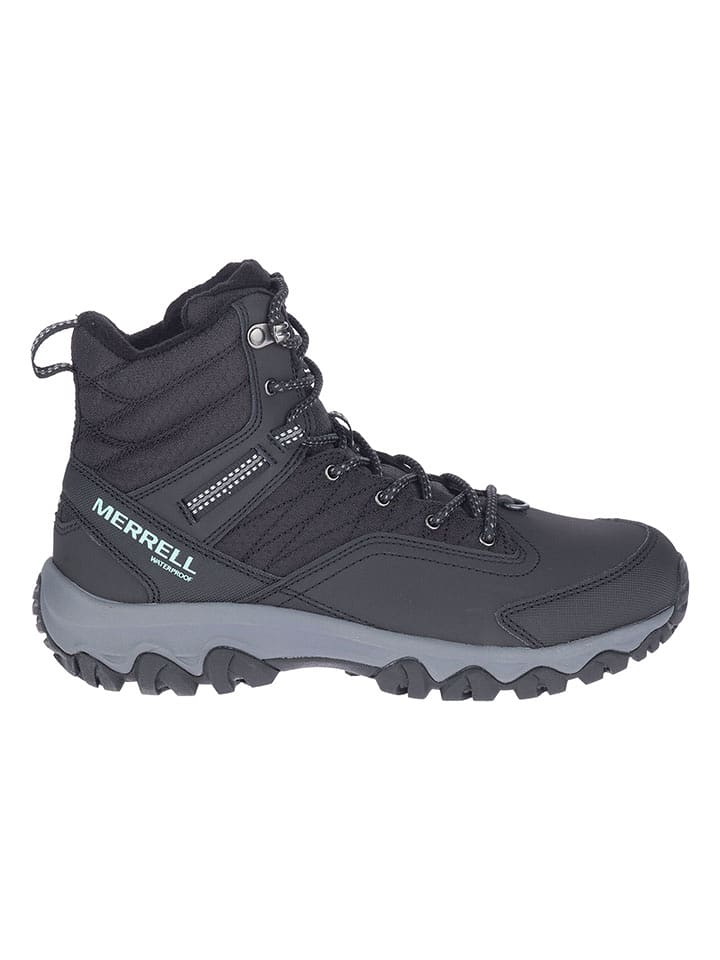 Merrell Leder-Wanderboots "Thermo Akita Mid" in Schwarz - 38