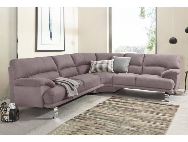 TRENDMANUFAKTUR Ecksofa Cecilia II, in italienischen Design, bequem, hoher Sitzkomfort, L-Form, extrabreite Armlehnen für noch mehr Sitzkomfort