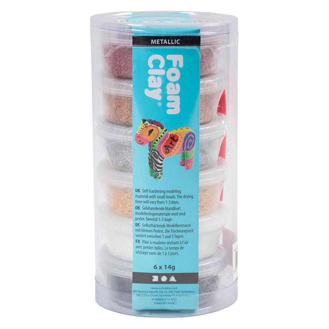 Foam Clay , metallic, brown harmony, 84 g, 6x14 g/ 1 pack (788108)