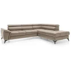 Ecksofa Mocca Leder Braun