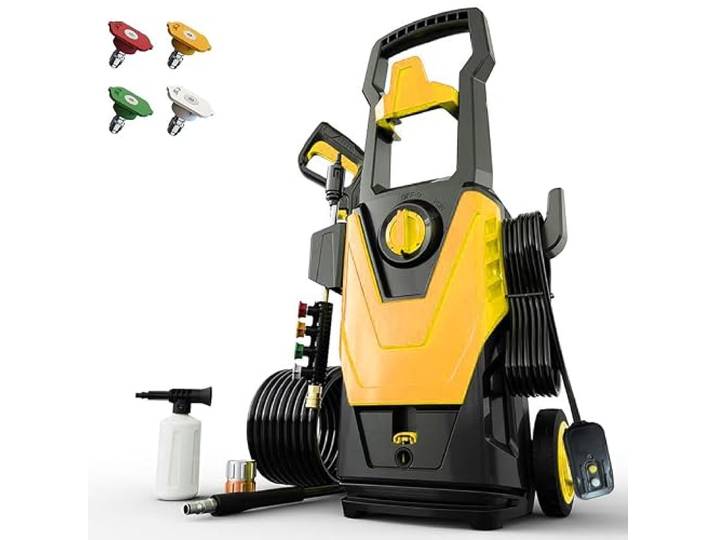 Zelonpro 5000PSI PowerWasher mit 4 Schnellverbindungsdüsen, Schaumkanone für Auto, Fahrbahn, Terrassenreinigung