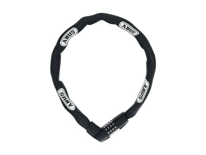 ABUS kettingslot Tresor 1385 - cijferslot van gehard staal - 7 mm dikke vierkante ketting - ABUS veiligheidsniveau 7 - 110 cm - zwart