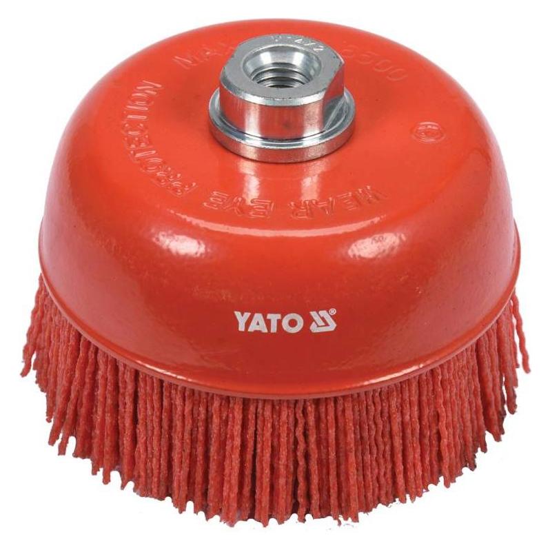 Yato KOPFBÜRSTE 125 mm M14 NAILONINĖ RAUDONA YT-47787 (YT-47787)