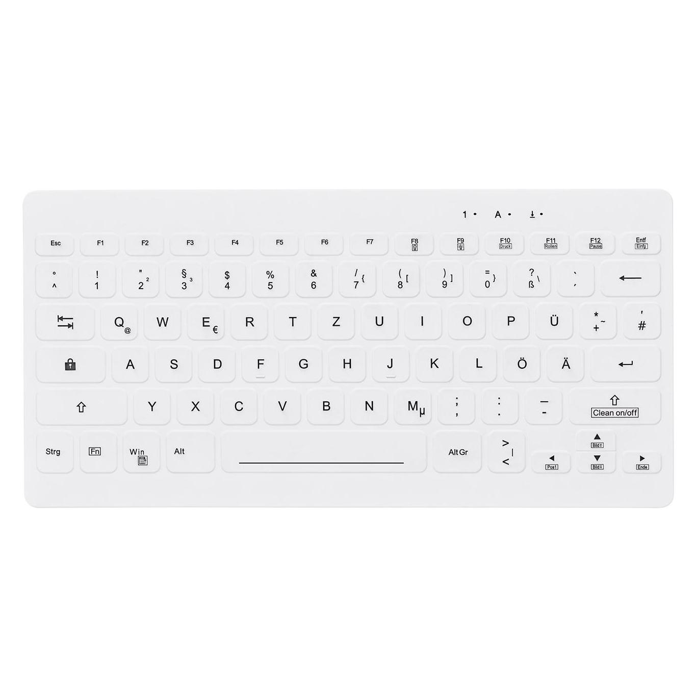 Contour ACTIVE KEY Mini Hygiene Tastatur Ultraflat weiss (DE, Kabellos) (AK-C4112F-FU1-W/GE)