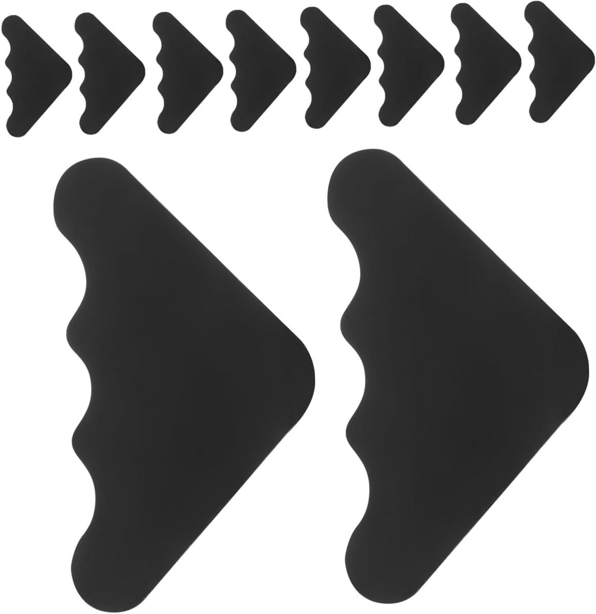 10 stuks Dubbelzijdige Tapijt Fixeer Stickers - Vloer Stickers voor Tapijt - Zwart