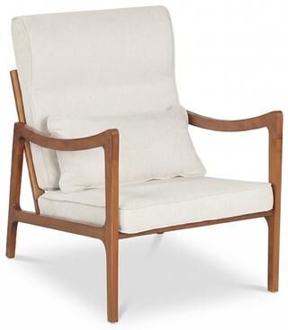1/2 PCS Linen Modern Upholstered Armchair for Living Room Beige