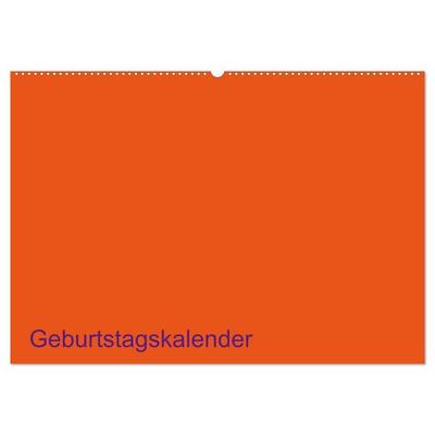 Bastel-Geburtstagskalender orange / Geburtstagskalender (Wandkalender 2027 DIN A2 quer), CALVENDO Monatskalender