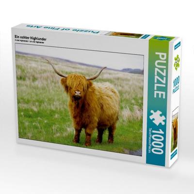 CALVENDO Puzzle Ein echter Highlander | 1000 Teile Lege-Größe 64 × 48 cm Foto-Puzzle für glückliche Stunden