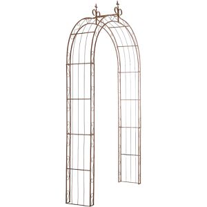 CLP Rosenbogen Sun, antik-braun, aus Metall, freistehend, 148 x 260 x 35 cm
