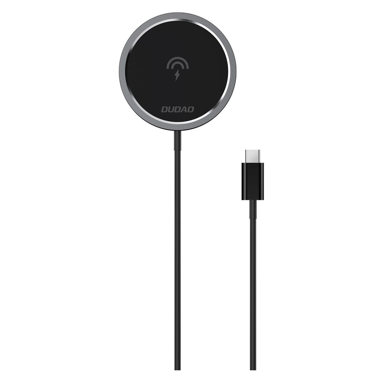 Dudao Kit 15W Magnetic Wireless Charger Qi and 20W AC Charger (MagSafe Compatible) White (A12XS) (15 W) (A12XS)