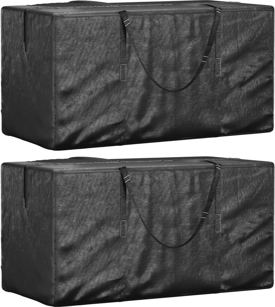 vidaXL Sacs de rangement pour sapin de Noël 2 pcs noir polyéthylène