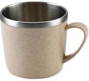 Uplifted Trends Kids Stainless Steel Cup Anti Scald Wheat Straw Mug beige