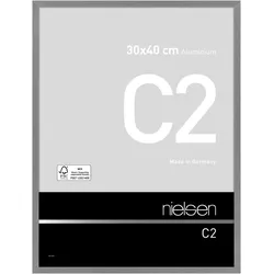 Nielsen Aluminium-Bilderrahmen C2  Struktur Grau matt / 30 x 40