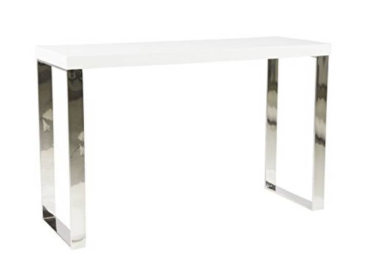 Dugar Home Boon Konsole, Holz, Weiß, 120 x 40 x 76 cm